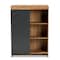 Baxton Studio Caspian Modern and Contemporary Two-Tone Grey and Oak Brown Finished Wood Shoe Cabinet 179-11216-Zoro - alternate 9